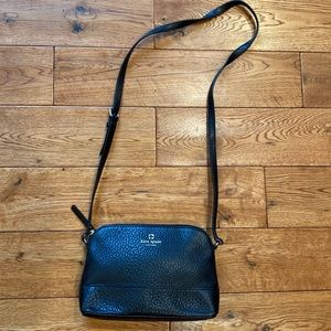 Kate Spade Black Pebble Leather Crossbody-Good Condition